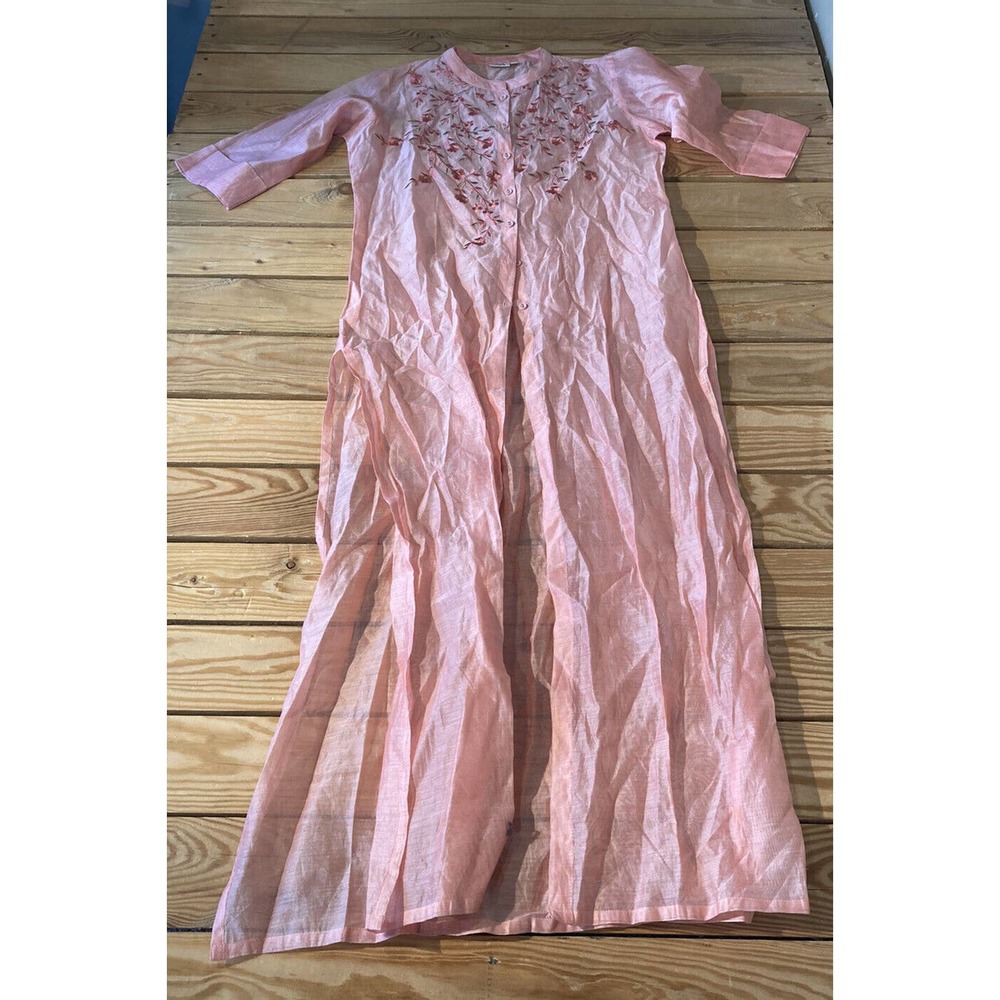 NEW Vark Sheer Embroidered Dress Size Small Women’s Pink